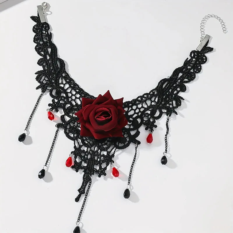 Rosé Noire Lace Collar