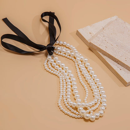 Velour Éclat Pearl Chain Necklace