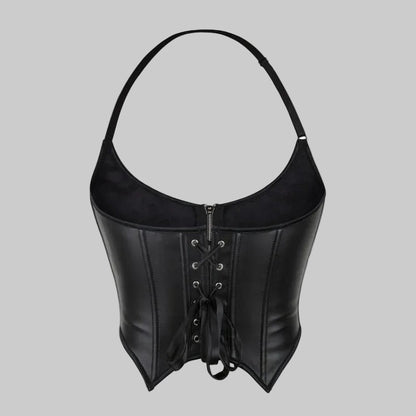 Leather Crop Top Corset