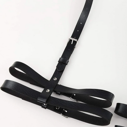 Punk Leather Sexy Suspenders