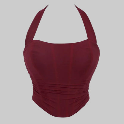 Corset Halter Crop Top