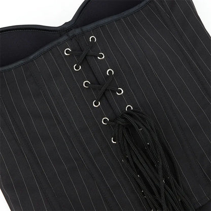 Midnight Stripes Overbust Corset
